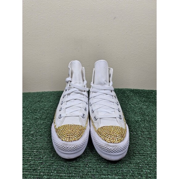 Converse by You Chuck Taylor All Star Platform Rhinestone Bling Womens 5.5 Shoes - Picture 3 of 12